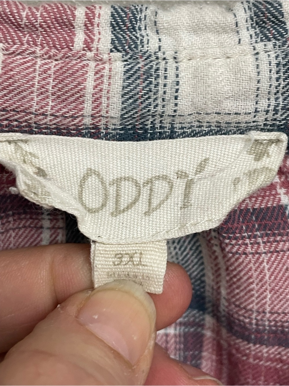ODDI 3XL Dusty Pink Plaid Tier Floral Shirt Dress - Picture 2 of 9